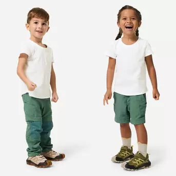 Παιδικό πολυμορφικό παντελόνι πεζοπορίας MH500 2-6 ετών - πράσινο