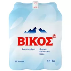 Βίκος Φυσικό Μεταλλικό Νερό 1,5lt 6τεμ