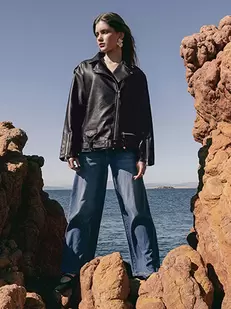 Τζιν wide leg με βαμβάκι