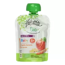 Φρουτοπουρές Bio Μήλο Καρότο Μπανάνα 90g