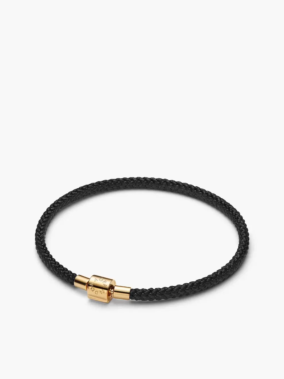Γυαλιστερό βραχιόλι με μαύρο κορδόνι