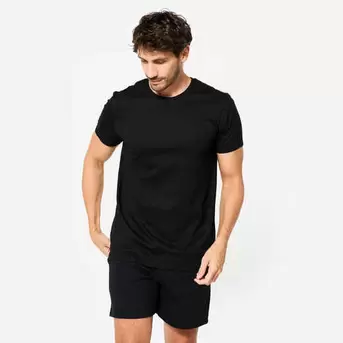 Ανδρικό t-shirt για fitness sportee 100 - μαύρο