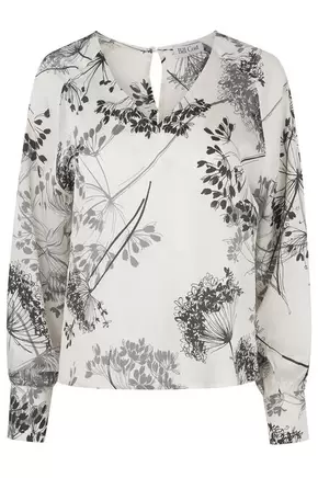 Σατέν μπλούζα με floral σχέδιο