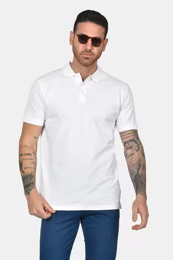 Ανδρική Μπλούζα Polo 100% Βαμβακερή – Φυσική Αίσθηση & Κομψή Εφαρμογή - ΛΕΥΚΟ                                                                Ανδρική Μπλούζα Polo 100% Βαμβακερή – Φυσική Αίσθηση & Κομψή Εφαρμογή - ΛΕΥΚΟ