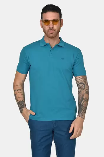 Ανδρική Μπλούζα Polo 100% Βαμβακερή – Φυσική Αίσθηση & Κομψή Εφαρμογή - ΤΙΡΚΟΥΑΖ                                                                Ανδρική Μπλούζα Polo 100% Βαμβακερή – Φυσική Αίσθηση & Κομψή Εφαρμογή - ΤΙΡΚΟΥΑΖ