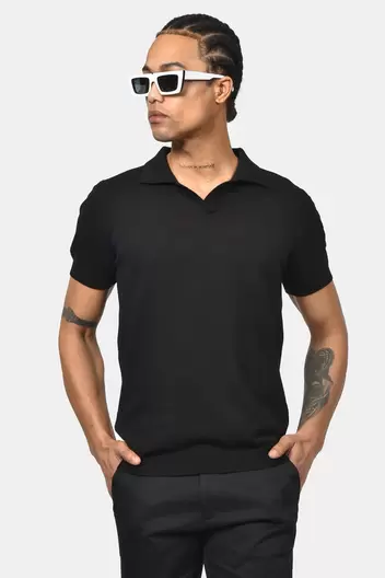 Ανδρική Μπλούζα Polo 100% Βαμβακερή – Φυσική Αναπνοή & Κομψή Απλότητα - ΜΑΥΡΟ                                                                Ανδρική Μπλούζα Polo 100% Βαμβακερή – Φυσική Αναπνοή & Κομψή Απλότητα - ΜΑΥΡΟ