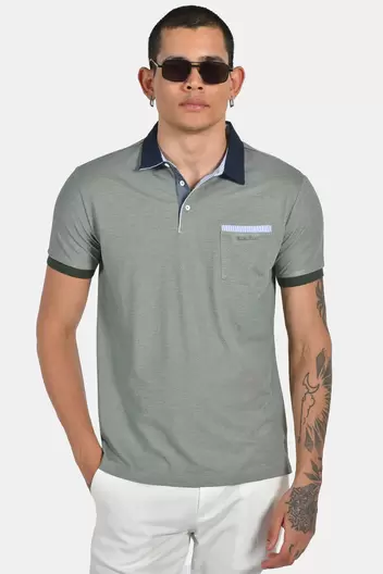 Ανδρική Μπλούζα Polo Normal Fit Με Contrast Λεπτομέρειες – Άνετη & Δροσερή - ΛΑΔΙ                                                                Ανδρική Μπλούζα Polo Normal Fit Με Contrast Λεπτομέρειες – Άνετη & Δροσερή - ΛΑΔΙ