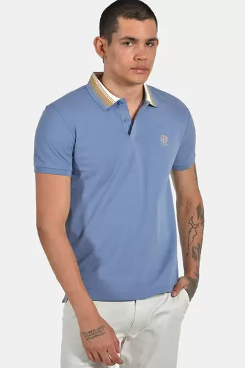 Ανδρική Μπλούζα Polo Normal Fit Με Αντίθεση Στον Γιακά & Διακριτικό Σήμα Στήθους - ΡΑΦ                                                                Ανδρική Μπλούζα Polo Normal Fit Με Αντίθεση Στον Γιακά & Διακριτικό Σήμα Στήθους - ΡΑΦ