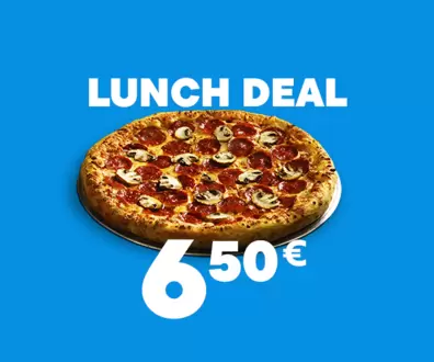 LUNCH DEAL ΜΕΣΑΙΑ ΠΙΤΣΑ €6.50