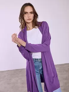 Ζακέτα μακριά με τσέπες