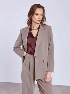 Σακάκι μονόχρωμο με κουμπί