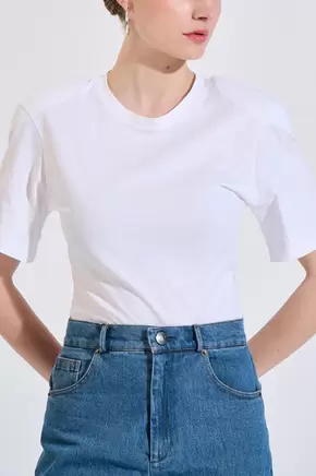 Βαμβακερή Μπλούζα με Βάτες