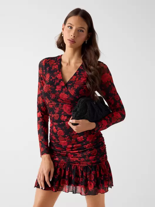 Vestido mini estampado floral