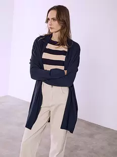 Ζακέτα μακριά με τσέπες