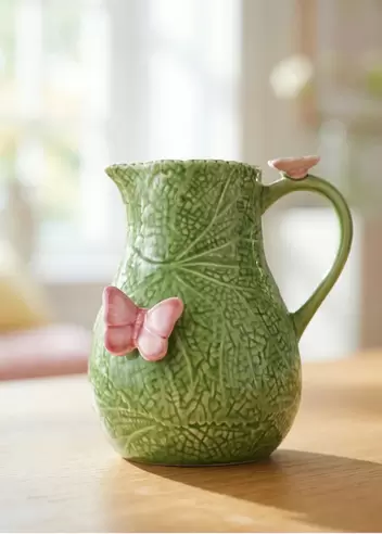 Green leaf jug with butterfly - 1,3 L