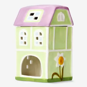 Decorative green house oil diffuser - 12 cm