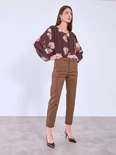 Παντελόνι γραφείου μονόχρωμο