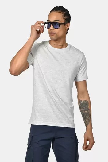Ανδρικό T-shirt Normal Fit Από 100% Βαμβάκι Με Απαλή Υφή Και Καθαρό Design - ΓΚΡΙ ΑΝΟΙΧΤΟ Ανδρικό T-shirt Normal Fit Από 100% Βαμβάκι Με Απαλή Υφή Και Καθαρό Design - ΓΚΡΙ ΑΝΟΙΧΤΟ