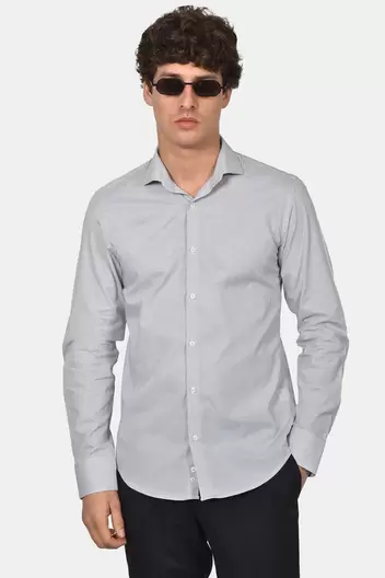 Ανδρικό Επίσημο Πουκάμισο Normal Fit Από 100% Βαμβάκι Με Διακριτικό Μικρό Καρό - ΓΚΡΙ ΑΝΟΙΧΤΟ                                                                Ανδρικό Επίσημο Πουκάμισο Normal Fit Από 100% Βαμβάκι Με Διακριτικό Μικρό Καρό - ΓΚΡΙ ΑΝΟΙΧΤΟ