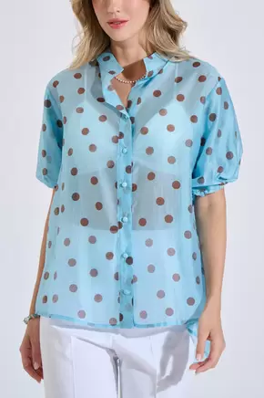 Πουκάμισο Πουά με Balloon Μανίκια