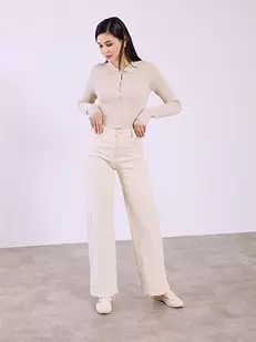 Τζιν μονόχρωμο με βαμβάκι