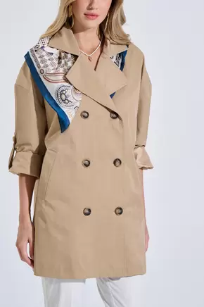 Καπαρντίνα σε Loose Γραμμή με Βαμβάκι