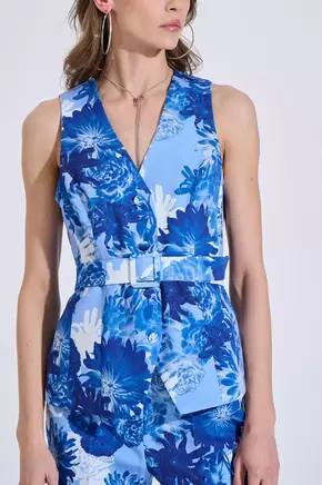 Εμπριμέ Γιλέκο με Ζώνη