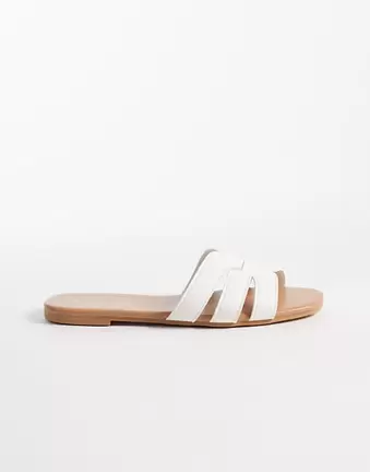 New Look cutout sandal in white
