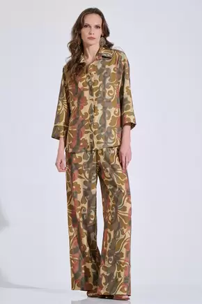 Εμπριμέ Παντελόνα με Λάστιχο