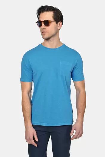 Ανδρικό T-shirt Normal Fit Από 100% Βαμβάκι Με Τσέπη Στήθους - ΡΑΦ                                                                Ανδρικό T-shirt Normal Fit Από 100% Βαμβάκι Με Τσέπη Στήθους - ΡΑΦ