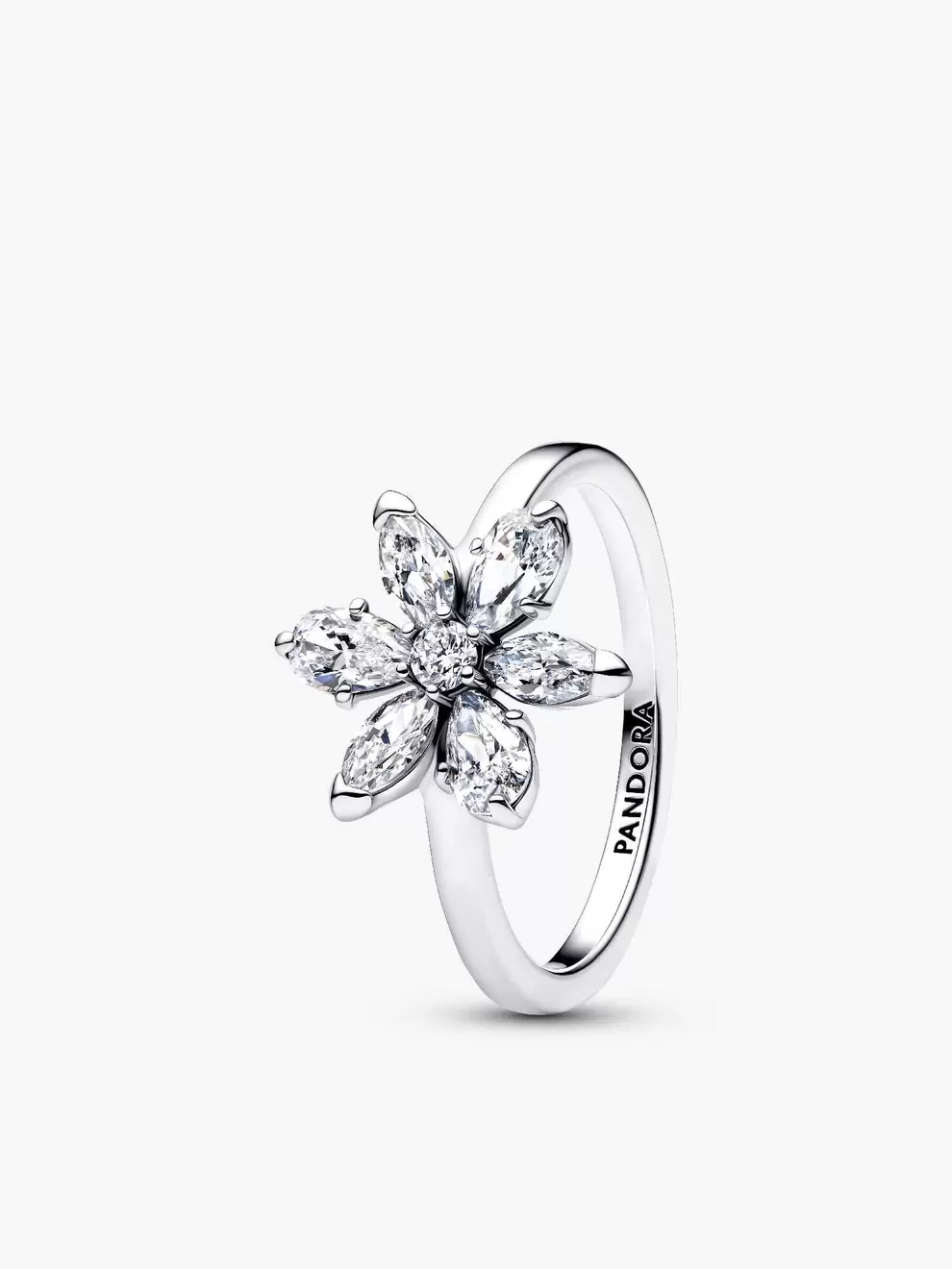 Δαχτυλίδι κοκτέιλ με αστραφτερό λουλούδι