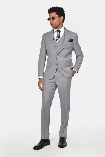 Ανδρικό Κοστούμι Slim Fit Με Γιλέκο Για Κομψές & Ολοκληρωμένες Εμφανίσεις - ΓΚΡΙ                                                                Ανδρικό Κοστούμι Slim Fit Με Γιλέκο Για Κομψές & Ολοκληρωμένες Εμφανίσεις - ΓΚΡΙ