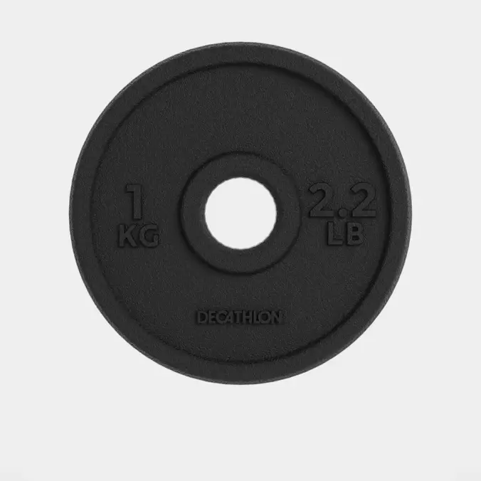 Weight Training 1kg 1 Inch / 28mm 80% Recycled Cast Iron Plate