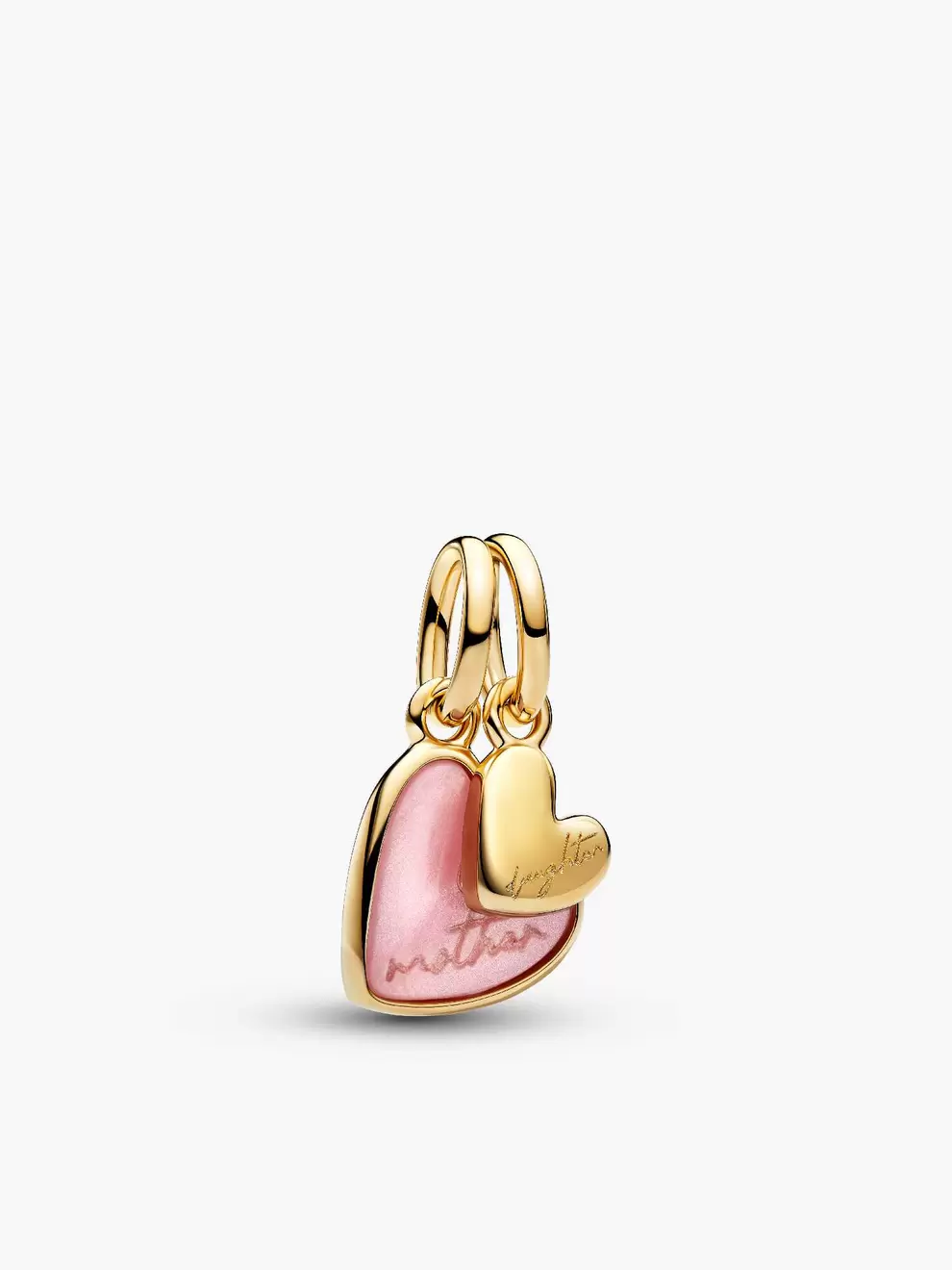 Διαιρούμενο, ροζ κρεμαστό σύμβολο για μητέρα και κόρη