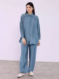 Σετ πουκάμισο και παντελόνα με βισκόζη