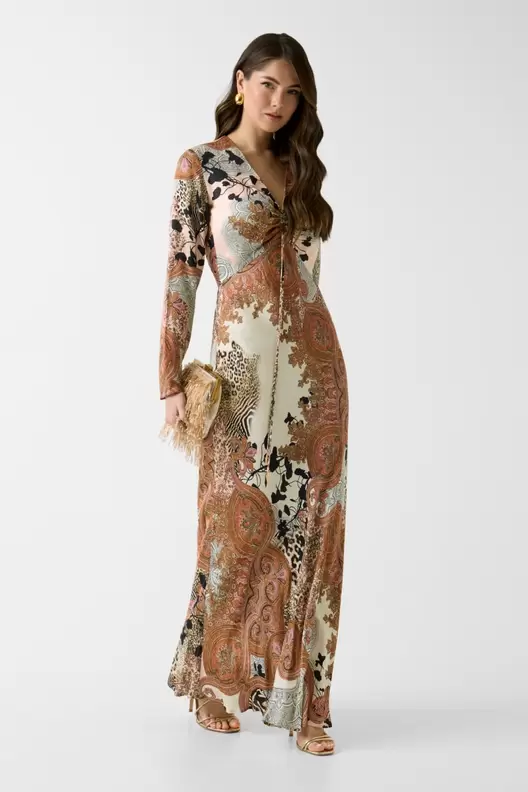 Vestido largo estampado Marciano