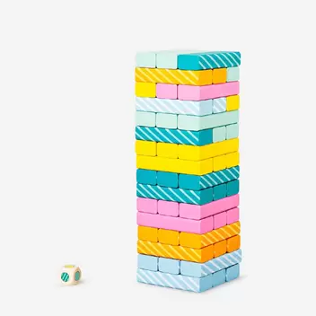 Lawn game - Wooden stacking tower