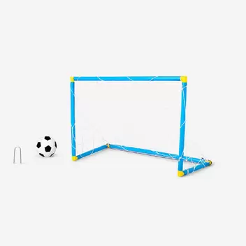 Football goal with ball