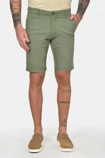 Ανδρική Βαμβακερή Chinos Βερμούδα Slim Fit Με Καθαρή Γραμμή & Ελαστική Άνεση - ΛΑΔΙ                                                                Ανδρική Βαμβακερή Chinos Βερμούδα Slim Fit Με Καθαρή Γραμμή & Ελαστική Άνεση - ΛΑΔΙ