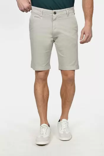 Ανδρική Βαμβακερή Chinos Βερμούδα Slim Fit Με Καθαρή Γραμμή & Ελαστική Άνεση - ΓΚΡΙ ΑΝΟΙΧΤΟ                                                                Ανδρική Βαμβακερή Chinos Βερμούδα Slim Fit Με Καθαρή Γραμμή & Ελαστική Άνεση - ΓΚΡΙ ΑΝΟΙΧΤΟ