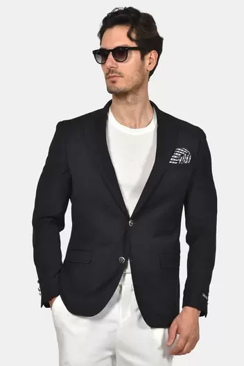 Ανδρικό Blazer Slim Fit Classic Line Με Ελαστική Άνεση & Κομψή Εφαρμογή - ΜΑΥΡΟ                                                                Ανδρικό Blazer Slim Fit Classic Line Με Ελαστική Άνεση & Κομψή Εφαρμογή - ΜΑΥΡΟ