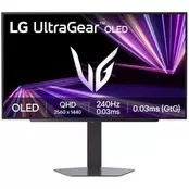 LG UltraGear 27GX704A-B Gaming Monitor 27" QHD OLED Flat 240Hz 0.03ms