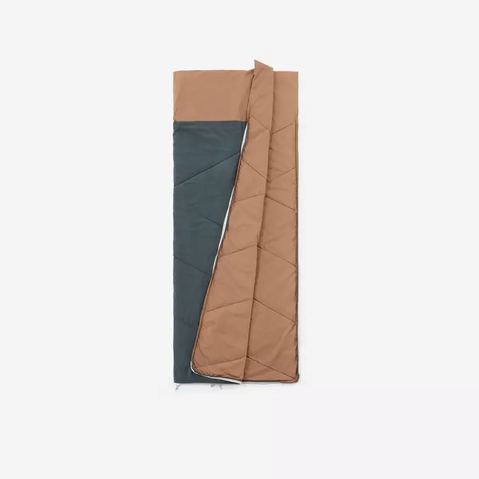 Second Life - Camping Sleeping Bag 20°C in cotton, Ultim Comfort - Khaki - VERY GOOD