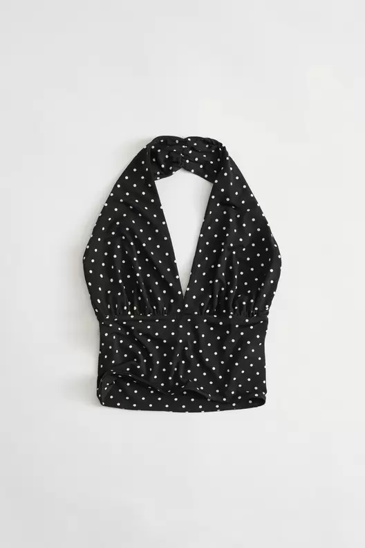 Top estampado con cuello halter