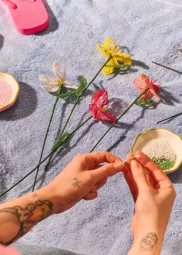 DIY beaded flowers
