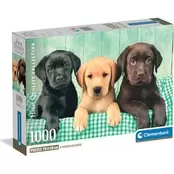 Παζλ Clementoni High Quality Collection Κουταβάκια Λαμπραντόρ - Compact Box (1000 Κομμάτια)