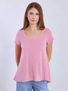 T-shirt με καμπύλη στο τελείωμα