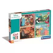 Παιδικό Παζλ Clementoni 4 In 1 Supercolor Disney Classics (72 Κομμάτια)