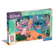 Παιδικό Παζλ Clementoni Maxi Super Color Disney Stitch (60 Κομμάτια)