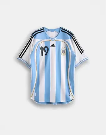 Adidas Football Argentina Home Messi Jersey 2006 in blue